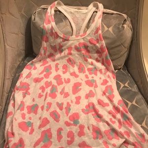 Racer back pink leopard tank